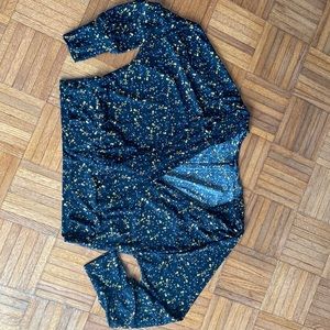 Dynamite cropped long sleeve criss-cross cardigan